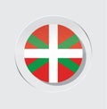 Circle flag of basque country flag vector illustration Royalty Free Stock Photo