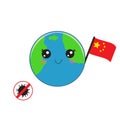 Illustration vector graphic of china fight corona virus