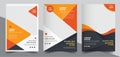 Brochure design, cover modern layout, annual report, poster, flyer in A4 with colorful triangles for book cover, leaflet, flyer, b