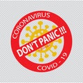 Don`t panic sign symbol concept. Royalty Free Stock Photo