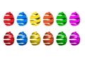 Colorful Easter eggs illustration vector Royalty Free Stock Photo