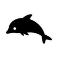 Dolphin fish vector icon shark logo symbol sign character cartoon whale illustration design Royalty Free Stock Photo