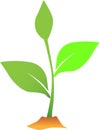 Illustration of a small tree greening the earth