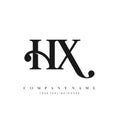 Initial Letter HX Logo Template Design