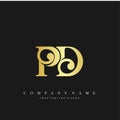 Initial Letter PD Logo Template Design