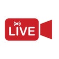 Live icon for on air and podcast