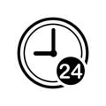 Twenty four hour service sign Royalty Free Stock Photo