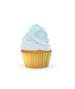 Blue vanilla cupcake