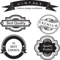 Vintage Product Qulity Emblems Royalty Free Stock Photo