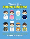 Thank you Frontliners who work during coronavirus covid-19 outbreak