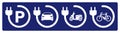 The electric charging point icons