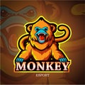 Golden monkeys mascot esport logo design.