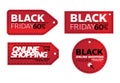 Blackfriday sale shop promotion tag design for marketing