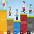 Infographic People with chart