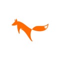 Orange jumping fox logo