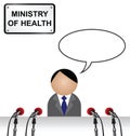 Ministry of health official interview Royalty Free Stock Photo