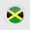 Circle icon vector illustration of jamaica country flag Royalty Free Stock Photo