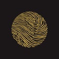 Abstract circle wood / finger print logo