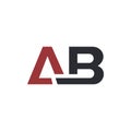 Initial letter ab logo or ba logo vector design template Royalty Free Stock Photo