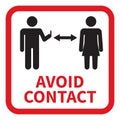 Avoid contact sign