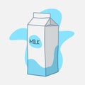 Simple illustration of milk vector Royalty Free Stock Photo