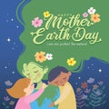 22 april - Happy Mother Earth Day illustration Royalty Free Stock Photo