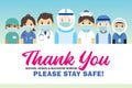 Thank You Covid-19 coronavirus frontline doctors, nurse & healthcare workers