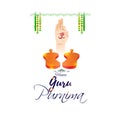 Guru Purnima Indian festival greeting 02 Royalty Free Stock Photo