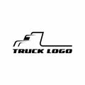 Truck silhouette symbol, template vector illustration logo