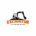 Excavator and backhoe logo vector template Royalty Free Stock Photo