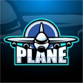 Plane mascot esport logo design