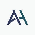 Initial letter ah logo or ha logo vector design template Royalty Free Stock Photo