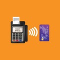 Pos device and credit card