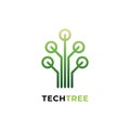 Modern abstract tree symbol logo r template Royalty Free Stock Photo