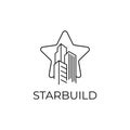 Star build logo design vector template