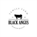 Black angus logo design template cow farm logo . Angus Cow Logo . Cattle Farm Logo Angus Cow Farm . Cow Logo Vintage