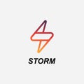 thunder shape logo design vector template Royalty Free Stock Photo