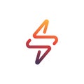 Thunder shape logo design vector template Royalty Free Stock Photo