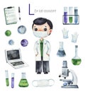 Lab assistant for L letter.