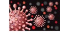 Coronavirus disease COVID-19 infection medical isolated. China pathogen respiratory influenza covid virus cells. New official name
