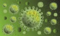 Coronavirus disease COVID-19 infection medical isolated. China pathogen respiratory influenza covid virus cells. New official name