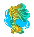 The Betta fish a mascot logo