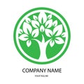 Green, tree illustration logo vector