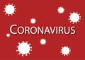 Corona Virus 2020. covid-19. Red background. Royalty Free Stock Photo