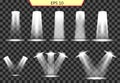 Set of ligting effect , illumination collection vector ,event decor celebration , background tranparant eps 10 Royalty Free Stock Photo