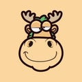 Cool deer cartoon mascot character