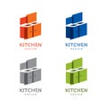 Cabinet Furniture Kitchen Interior Graphic Vector Logo Design