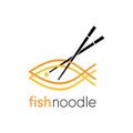 Fish Noodle Chinese Restaurant and Food Logo Vector