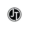 JT Letter logo icon design template elements Royalty Free Stock Photo