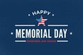 Happy memorial day message Royalty Free Stock Photo